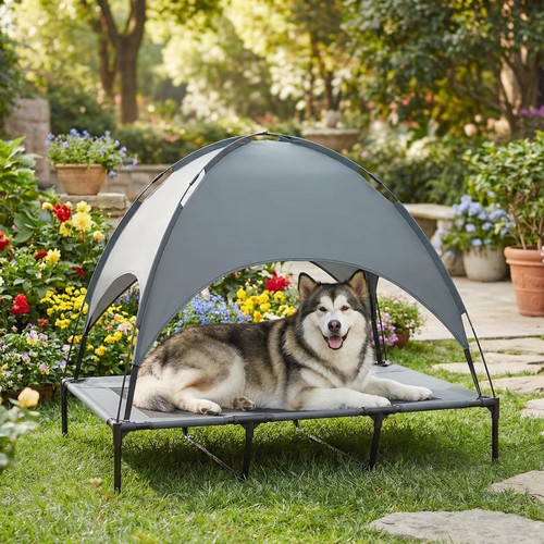 Pawhut 122cm elevated dog bed - elevated,