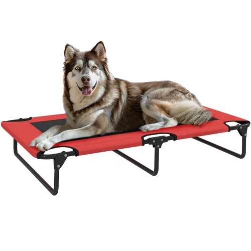 Pawhut portable raised dog bed - portable,