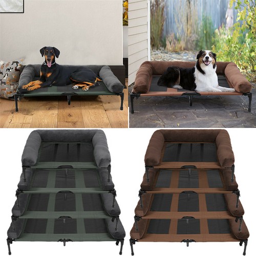 Heavy steel frame elevated dog - steel,