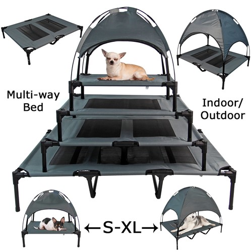 Elevated dog bed pet - elevated, mesh