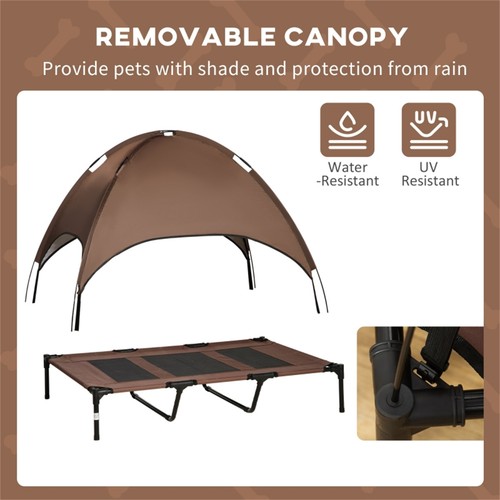 Elevated dog bed with canopy - elevated,