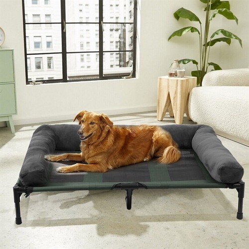 Large elevated dog bed - elevated, raised