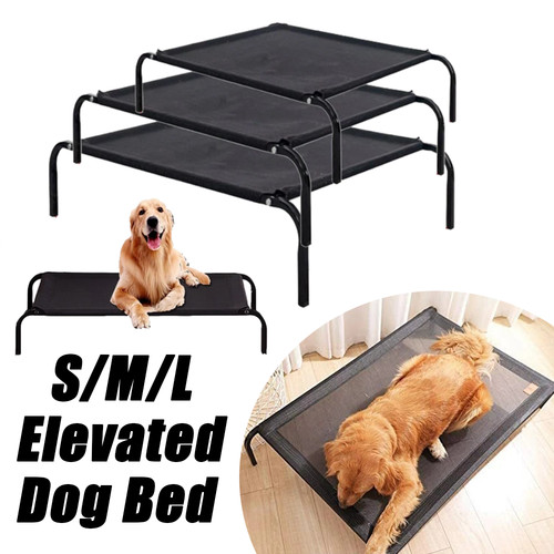 Elevated dog bed mesh pet - bed,