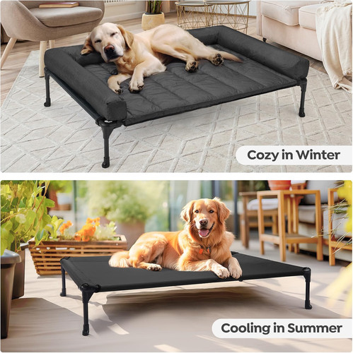 Cooling elevated dog - cooling, bed