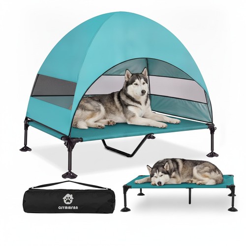 Outdoor elevated dog bed with - bed,