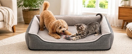 Fluffy calming pet bed for - fluffy,