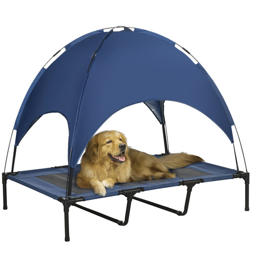 Pawhut 122cm elevated dog - dog, bed