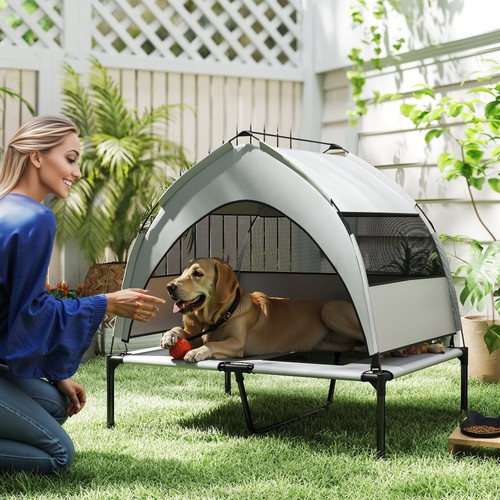 Pawhut portable elevated dog - elevated,