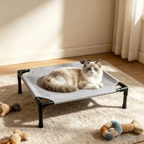 High raised dog bed - dog, elevated