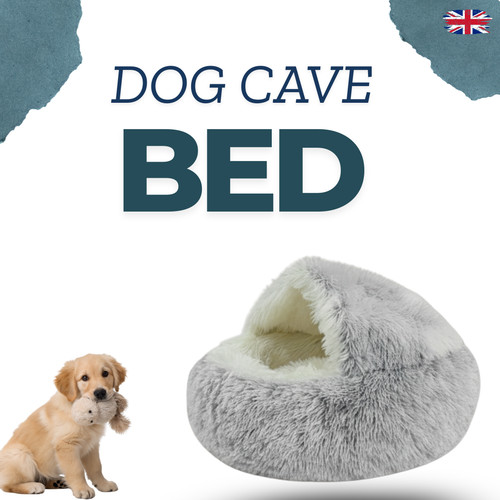 Dog igloo bed plush covered - bed,