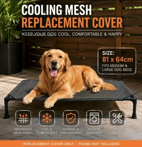 Cooling elevated dog bed - cooling,